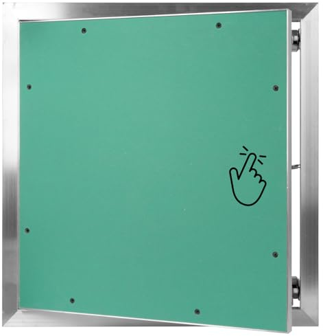 Repa Market Revisionsklappe Trockenbau 40x40 cm – Aluminium Revisionsklappe Trockenbau für Wand & Decke – Befliesbare Wartungsklappe mit Push-Click – Zugangsklappe für Sanitär, Installation & HLK