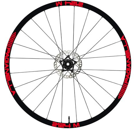 DualColorStampe Aufkleber Felgen 26 Zoll - 27,5 Zoll - 28-29 Zoll Zoll Fahrrad MTB Bike Sticker Felgen MTB Paganella Code B0154 (28-29 Zoll, rot fluoreszierend)