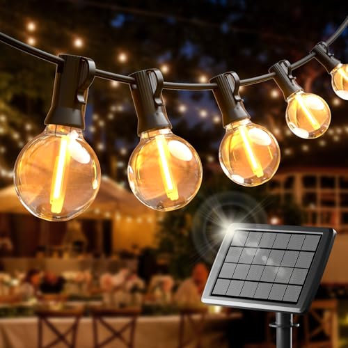SON4SUN Guirlande Solaire Exterieur Lumineuse Led - 20M Guirlandes Guinguette Solaires Lumiere Extérieur avec 30 Ampoules 4 Modes IP44 Étanche pour Jardin Terrasse Balcon Mariage Décoration