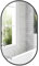 HOMCOM Badezimmerspiegel 40x70 cm Wandspiegel Dekorativer Spiegel mit Aluminiumrahmen und Haken Einfache Installation für Wohnzimmer Eingang Diele Schwarz
