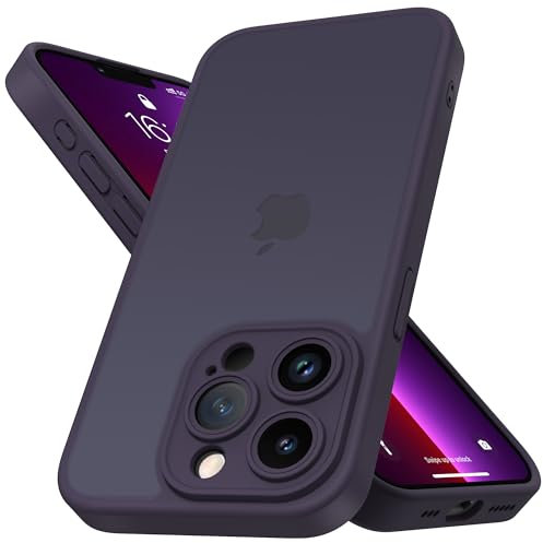 Mootobo für iPhone 12 Pro Max Hülle mit Kameraobjektiv, 10FT Military Grade Drop Protection Handyhülle mit Anti-Fingerprint Matte Back 6.7 Zoll - deeppurple
