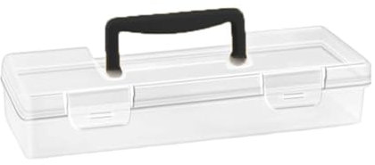 Paint Brush Case Portable Long Paint Brush Storage Box Paint Brushes Holder Translucent Plastic Paint Brush Holder Long Paint Brushes Watercolor Pens Pencils Drawing Tools Storage Box Container Case
