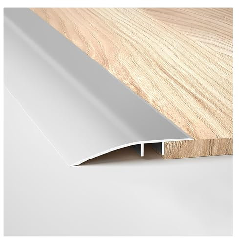 Eloxierte Aluminium Übergangsleiste 90cm Mit Höhenausgleich, Rutschfester Schwellen-Reducer Für Parkett Und Laminat, Abschlussprofil Als Anpassungsprofil(Silber,5.2 * 270cm/3 * 90cm)