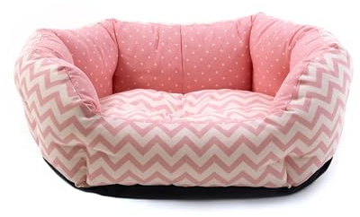 Record - Cuccia Prime Nanne per Cuccioli. Lettino imbottito per cani e gatti cuccioli morbido e accogliente. Cuscino per cani e gatti |XS -50 x 45 x 18 cm, Rosa