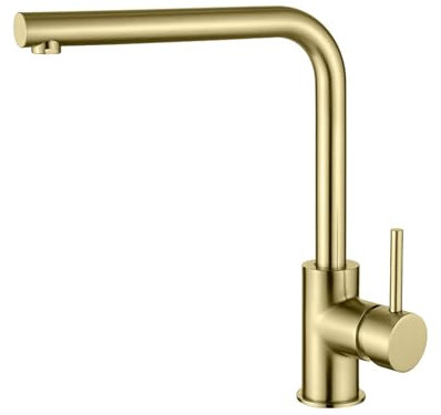 Robinet mitigeur pour évier Colors - Design moderne et élégant - Cartouche céramique 35 mm (doré brossé)