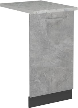 Vicco Tapa del lavavajillas R-Line, Hormigón, 45 cm, ET Mármol