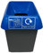 Chabrias Ltd 30 Litre Recycling Waste Bin With Lid & Logo Sticker Included (Blue & Paper/Card Logo)