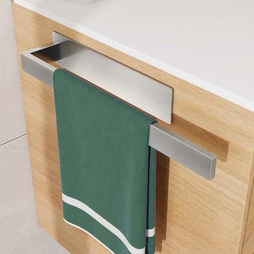 Vista Toalleros de Baño sin Taladro SUS304 Acero Inoxidable Toallero sin Taladro Duradero y Resistente Toallero Pared 40cm Plata