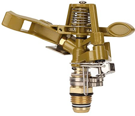 Tête D'Arrosage de Jardin, G1 / 2 Male File D'Arrosage Arrosage Tête de Rotation Automatique à 360 Degrés pour Gazon Agricole Patio Garden Irrigation, Couverture de 15 Mètres