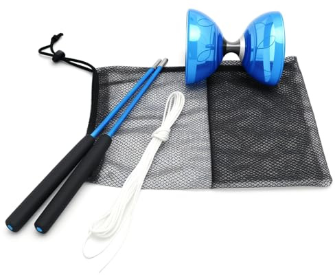 HENGBIRD Diabolo Kinder mit Kugellager – Diabolo mit Kugellager mit Tasche, Schnur & Anleitung – Weiches Anfänger Diavolo Outdoor Sportgerät für Kinder Ab 6 Jahre, Freizeitspielzeug für Draußen