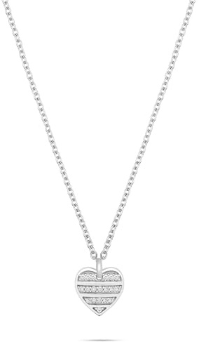 s.Oliver Damen Schmuck – Halskette, Armband, Ohrstecker aus Silber mit funkelndem Herz Design - Elegant & Zeitlos schön - Perfekte Geschenkidee