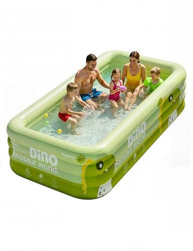 LOMOTIVE Piscina gonfiabile per adulti, 304,8 x 172,7 x 68,6 cm, a 4 strati, ispessita, per famiglia, per cortile, giardino, estate, feste acquatiche all'aperto, verde