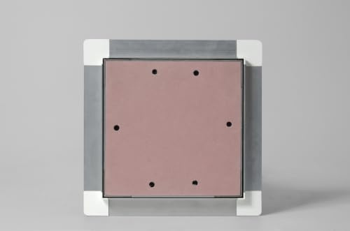 Trampilla de inspección contra incendios 60 x 60 cm de aluminio natural para falso techo EI 15 - Placa de 15 mm de yeso revestido DFI y panel de lana de roca
