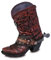 Isideco Spardose Westernstiefel Dunkelbraun verziert 15cm