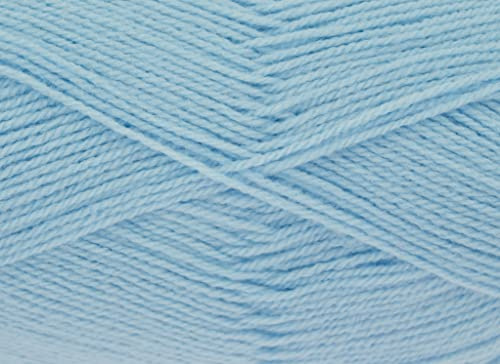 King Cole Big Value Baby 4 Ply Knitting Yarn 100g Ball - Premium Acrylic Wool - Super Soft & Gentle for Baby Garments, Blankets, and Toys (3130 Blue Ice)