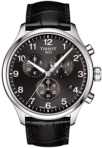 Tissot Mens Chrono XL Stainless Steel Casual Watch Black T1166171605700, Black, Chronograph
