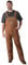 Walls Men's Duck Bib Overalls, Pecan, 36W x 32L