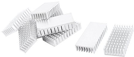 N/A - 10 Pezzi Silver Tone Alluminio VGA CPU Dissipatore di Calore Dissipatore 10 x 50 x 25 mm