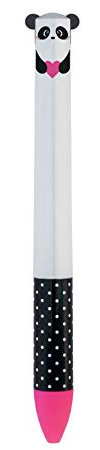 Legami Click&Clack - Penna a Due Colori, 1,2x14 Cm, Panda