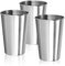 com-four® 3x vasos de acero inoxidable XL - vasos de acero inoxidable 304 - vasos de camping 450 ml - vasos de viaje ligeros, irrompibles y sin BPA