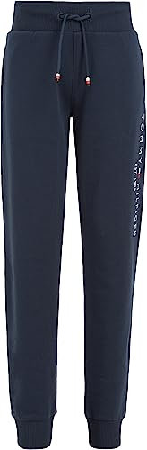 Tommy Hilfiger Bambini Unisex Pantaloni da Jogging Essential Sweatpants Cotone Bio, Blu (Twilight Navy), 4 Anni