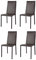 t m c s Tommychairs - Set von 4 stapelbaren Stühlen Modell Julia für Küche, Bar und Esszimmer, Robustes Gestell aus Stahl, gepolstert und mit Kunstleder in der Farbe Moka bezogen