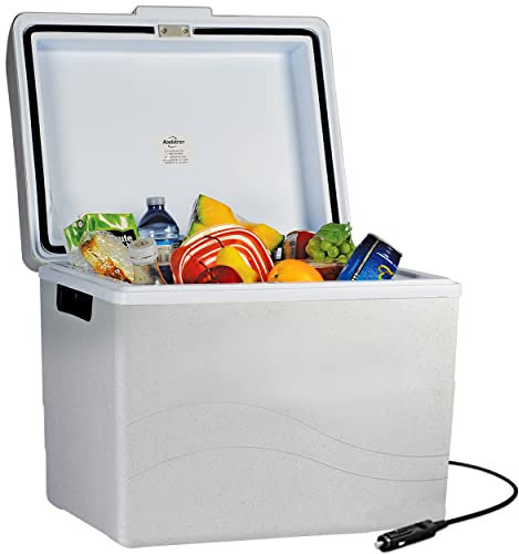 Koolatron Electric Cool Box - 12 V Powered Cooler For Car, Camping, Travel, Hard Sided Refrigerator For Vehicle, Caravan, Hot & Cold Function, Cools Drinks,Food For Road Trip, 42 L