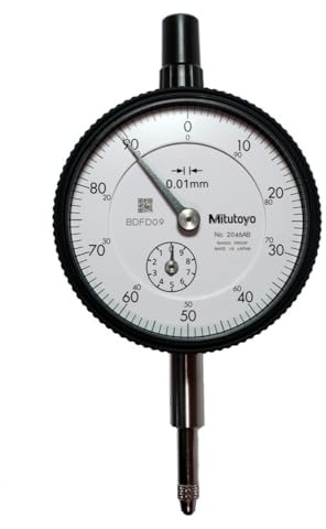 Messuhr, flacher Abschlussdeckel, ISO Ausführung, 10 mm, 0,01 mm | 0,01 mm, stoßgeschützt, gut ablesbar