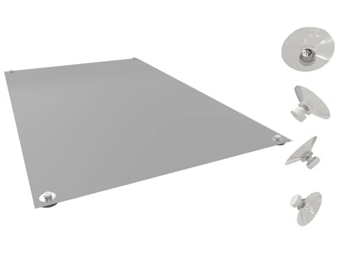 Home-Vision® Dachfensterrollo Verdunkelungsrollo Velux-kompatibel ohne Bohren mit Saugnäpfen Lichtundurchlässig Thermorollo Thermo-Rollo für Dachfensterr (Grau, M06-60cm x 93cm)