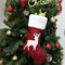 GIVBRO Weihnachtsstrümpfe, Plüschsocke, Geschenkbeutel, Beutel mit Pompon, für Weihnachtsbaum, Hängedekoration, Kamin-Ornament