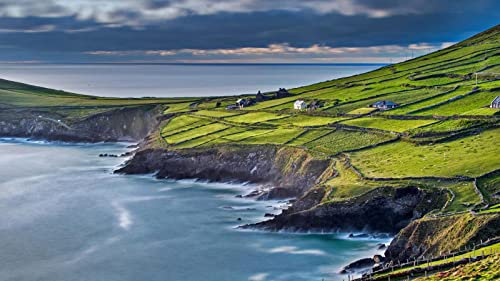 Haeran River Irland County Kerry Sea House Field Diy 5D Diamond Painting By Number Unique Kits Home Wall Decor Crystal Strass Wall Decor