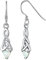 ChicSilver 925 Silber Opal Ohrring für Damen Mädchen Keltischer Knot Ohrring mit Herz Opal für Valentinstag Geburtstag Hochzeit