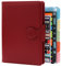 HXRTANGS Taccuino Ricaricabile A5 in PU Pelle, Raccoglitore ad Anelli Quaderno Foglia Sciolta Organizzatore Personale con Tasche/Portapenne/Accessori, 160 Pagine a Righe, Rosso