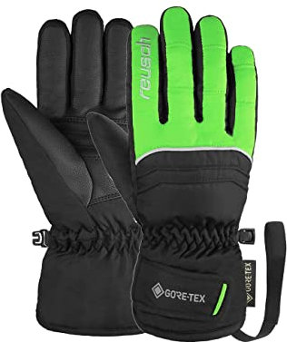 Reusch Guantes de esquí para niños de Gore-Tex Resistentes al Viento y al Agua, Guantes de esquí, Guantes Deportivos, Guantes de Nieve para Trineo, Guantes de Invierno