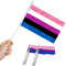 Anley Genderfluid Mini-Flagge, 12 Stück – handgehaltene kleine Miniatur-Genderfluid-Regenbogen-LGBT-Flaggen am Stab –12,7 x 20,3 cm mit solider Stange und Speerspitze