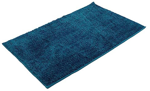 Gözze - Premium Rutschfester Badteppich, RIO, 100% Microfaser, 70 x 120 cm - Petrol