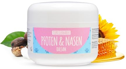 TIERLIEBHABER Pfotenbalsam Hund tierärztlich entwickelt – Pfotenpflege für Hunde & Nasenbalsam Hund – Wohltuender Pfotenbalsam für Hunde Pfotenpflege mit Bienenwachs & Shea Butter – 50ml