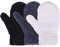 Geyoga 3 Paar Winter Kleinkind Fäustlinge Dehnbare Handschuhe Warme Kinder Strickhandschuhe (Schwarz, Weiß, Dunkelgrau, 5–10 Jahre)