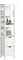 SoBuy Armario Baño Columna Estrecho Mueble Auxiliar de Baño Moderno con 3 Estantes y 2 Cajones Alta Capacidad de Almacenaje Diseño Compacto Estilo Nórdico 30x30x144 cm FRG126-W