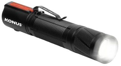 Konus | KONUSLIGHT-RC7 1200 lm Wiederaufladbare taktische Taschenlampe und variable Helligkeit, kompakte Größe
