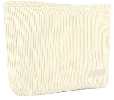 Fycyko Kompatibel mit Make-up-Tasche, einfache Cord-Kulturbeutel, Reise-Make-up-Tasche, Organizer, Mini-Kosmetiktasche für Frauen und Mädchen, (Weiß), Kosmetiktasche