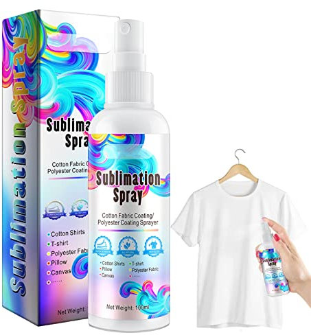 Mineatig Sublimationsspray,100 Ml Sublimationsspray Für Baumwollhemden,Sublimationsspray Für Baumwolle,Für Baumwoll T-Shirt Mischungen Und Alle Stoffe,Schnell Trocknende (100 l)