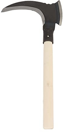 Grass Sickle, Manganese Steel Portable Held Sickle Tool Grass Lawn Gardening Farming Weed Remover Scythe Blade Cutter Grafting Knife for Outdoor Gardening, Clearing Vines