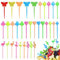 xianzhanEU 300 Stück Obstgabeln Kinder, Obstzahnstocher, Food Picks Kinder, Obstgabel, Cocktailspieße, Obstplatte, Kuchendekoration, Wiederverwendbar
