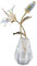 hobbyme Fleurs de lys tigre en cristal avec tige en métal - Cadeau de collection pour femme, fleur de lilium en verre - Figurines florales artificielles pour la maison, la fête de mariage