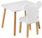 PlayPals Furniture Kindertisch mit Stühl- Kinder Tisch Stuhl Set aus Holz, 50 x 60 cm- natürliche Sitzmöbel für Kinder ab 3,4,5,6,7 Jahre- Kinderstuhl-Set, kindersitzgruppe