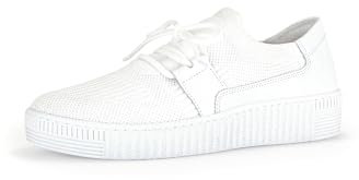 Gabor Damen Low-Top Sneaker, Frauen Halbschuhe,Wechselfußbett,Best Fitting,straßenschuhe,Strassenschuhe,Freizeitschuhe,Weiss,37.5 EU / 4.5 UK