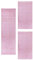 Carpetsale24 Bettumrandung Schlafzimmer 3 teilig Shaggy Hochflor Teppich Rosa Bettvorleger Schlafzimmer Bettset: 2 St. 80x150 cm | 1 St. 80x250 cm - Teppich Läufer Set Einfarbig Design