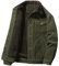 Juneyou Herren Cordjacke mit Stehkragen, verdicktes Sherpa-Futter, warmer Mantel mit Taschen, armee-grün, XS
