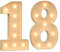 120cm/4FT Marquee Light Up Number for 18th Birthday, Light Up Numbers Pre-cut Foam Board Set for Birthdays, Weddings, Baby Anniversaries, Party Decor